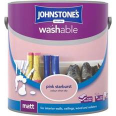 Johnstones Washable Matt Ceiling Paint, Wall Paint Pink 2.5L