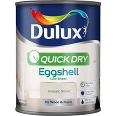 Dulux Quick Dry Eggshell Wood Paint, Metal Paint Jurassic Stone 0.75L