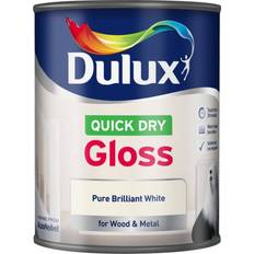Paint Dulux Quick Dry Gloss Wood Paint, Metal Paint Brilliant White,Natural Calico,Timeless,Magnolia 0.75L