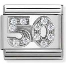 Nomination Composable Classic Number 50 Link Charm - Silver/White