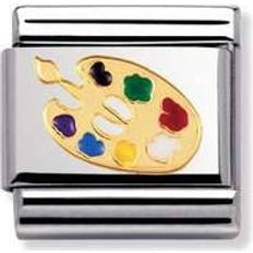 Nomination Composable Classic Link Artist's Palette Charm - Silver/Gold/Multicolour