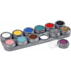 Clown Makeup Fancy Dress Grimas Face Paint Palette Asstd Colours 12x2.5ml