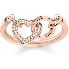 Thomas Sabo Together Heart Ring - Rose Gold/White