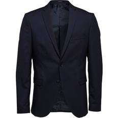 Men - Viscose Blazers Selected Slim Fit Blazer - Blue/Navy Blazer