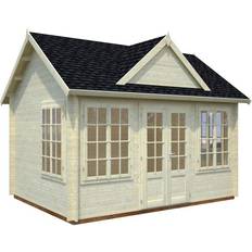 Grey Small Cabins Palmako Claudia 11,5 m² (Building Area 12 m²), Pre-set Package