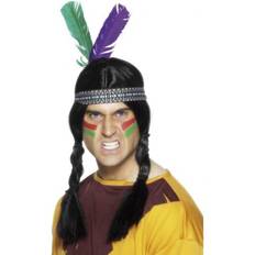 Around the World Accessories Fancy Dress Smiffys Native American Inspired Feathered Headband Multi-Coloured