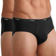 Sloggi Men's Underwear Sloggi Basic Midi Briefs 2-pack - Black