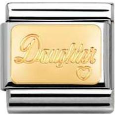 Gold Charms & Pendants Nomination Composable Classic Link Daughter Charm - Silver/Gold