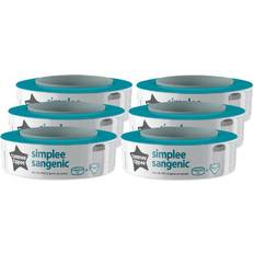 White Nappy Sacks Tommee Tippee Simplee Sangenic Refill Cassettes 6-pack