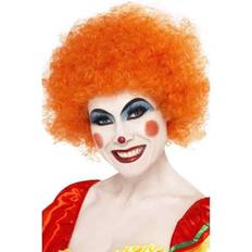 Cheap Short Wigs Smiffys Orange Crazy Clown Wig