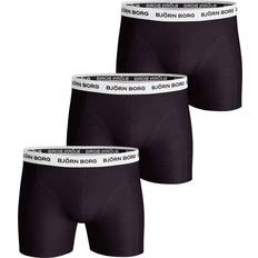 Björn Borg Men Underwear Björn Borg Contrast Elastic Essential Shorts 3-pack - Black