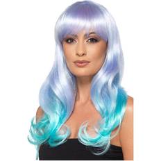 Turquoise Wigs Smiffys Fashion Unicorn Pastel Wig Wavy Long