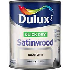 Dulux Quick Dry Satinwood Metal Paint, Wood Paint Natural Calico 0.75L