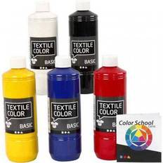 Textile Color Paint Basic Primary Colours 5x500ml