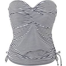 Swimwear Panache Anya Stripe Bandeau Tankini - Black/White