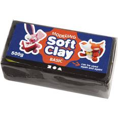 Black Dough Clay Soft Clay Basic Black 500g