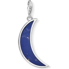 Lapis Charms & Pendants Thomas Sabo Moon Charm Pendant - Silver/Blue