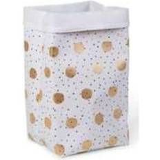 Gold Small Storage Kid's Room Childhome Canvas Box Dots 32x32x60cm