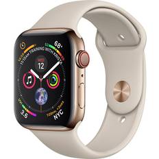 Apple Wi-Fi - eSIM - iPhone Smartwatches Apple Watch Series 4 Cellular 40mm Stainless Steel Case with Sport Band