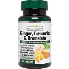 Natures Aid Ginger Turmeric & Bromelain 60 pcs