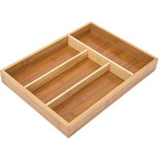Brown Cutlery Trays Relaxdays compartments Cutlery Tray