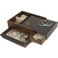 Umbra Stowit Jewellery Box - Black/Walnut