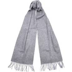 Men - Wool Scarfs Barbour Plain Lambswool Scarf - Light Grey Marl