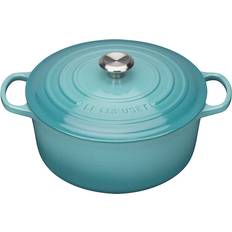 Le Creuset Stainless Steel Other Pots Le Creuset Teal Signature Cast Iron Round with lid 3.3 L 22 cm