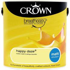 Crown Breatheasy Wall Paint, Ceiling Paint Happy Daze,Mustard Jar,Sunrise 2.5L