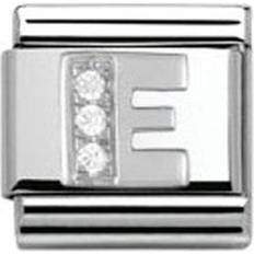 Nomination Composable Classic Link Letter E Charm - Silver/White