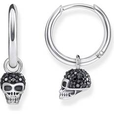 Thomas Sabo Skull Earrings - Silver/Black