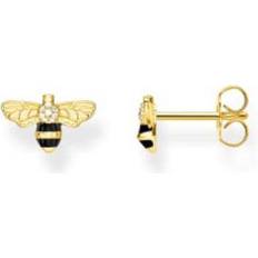 Black Earrings Thomas Sabo Bee Earrings - Gold/Black/White