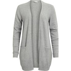 Vila Basic Knitted Cardigan - Grey/Light Grey Melange