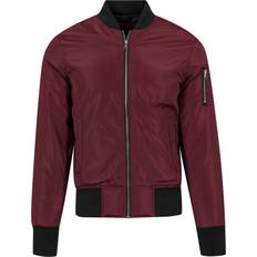 Urban Classics 2-Tone Bomber Jacket - Burgundy/Black