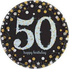 Birthdays Disposable Plates Amscan Plates 50 Sparkling Celebrations 8-pack