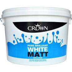 Paint Crown Matt Emulsion Ceiling Paint, Wall Paint Brilliant White 10L