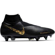 Gold - Men Football Shoes Nike Phantom Vision Elite Dynamic Fit Anti-Clog SG-PRO M - Black/Metallic Vivid Gold