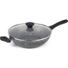 Induction Wok Pans Salter Megastone with lid 28 cm