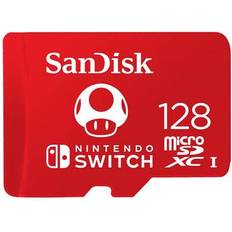 SanDisk 128 GB - microSDXC Memory Cards SanDisk Nintendo Switch Red microSDXC Class 10 UHS-I U3 100/90MB/s 128GB