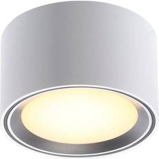 Nordlux Fallon 60 White/Steel Ceiling Flush Light 10cm