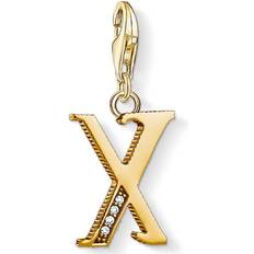 Thomas Sabo Charm Club Letter X Charm Pendant - Gold/White