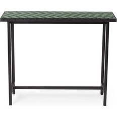 Warm Nordic Herringbone Tile Console Table