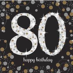 Birthdays Paper Napkins Amscan Napkins 80 Sparkling Celebration 16-pack