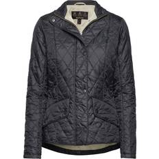 Barbour Women Jackets Barbour Flyweight Cavalry Quilted Jacket - Black/Stone