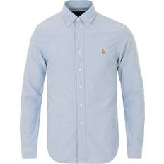 Cotton - Men Shirts Polo Ralph Lauren Slim Fit Oxford Shirt - Bsr Blue