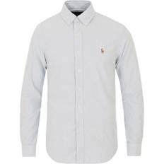 Polo Ralph Lauren White Shirts Polo Ralph Lauren Slim Fit Oxford Sport Shirt - Bsr Blue/White