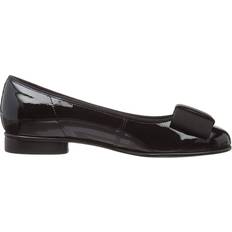 Cotton/Textile Heels & Pumps Gabor Assist Bow Trim - Black Patent