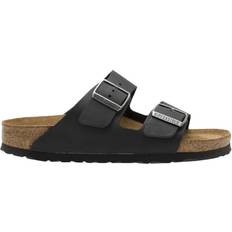 Buckle/Laced Slippers & Sandals Birkenstock Arizona Soft Footbed Oiled Leather - Black