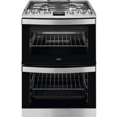 60cm - Stainless Steel Gas Cookers AEG CGB6130ACM Black, Stainless Steel