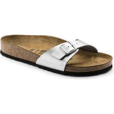 Birkenstock Silver - Women Slippers & Sandals Birkenstock Madrid Birko-Flor - Silver